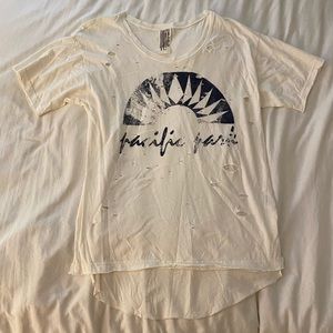 Free People oversized distressed T-shirt